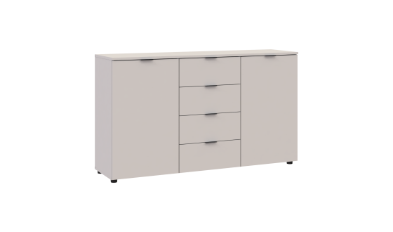 Chest of drawers Ron 5 2 facades 4 drawers Cashmere 140x38x81