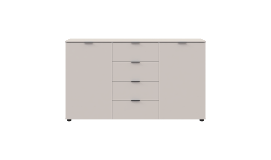 Chest of drawers Ron 5 2 facades 4 drawers Cashmere 140x38x81