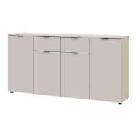Chest of drawers Ron 7 4 facades 2 drawers Cashmere 160x38x81