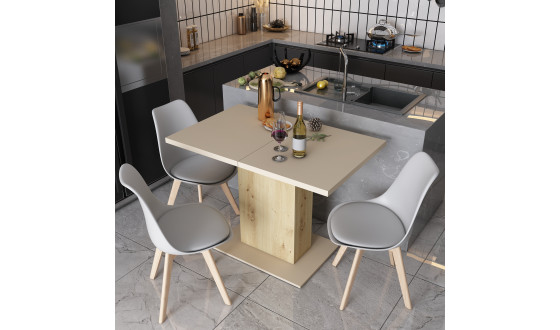 Dining table Boston Cashmere / Oak Artizan 150x70x79