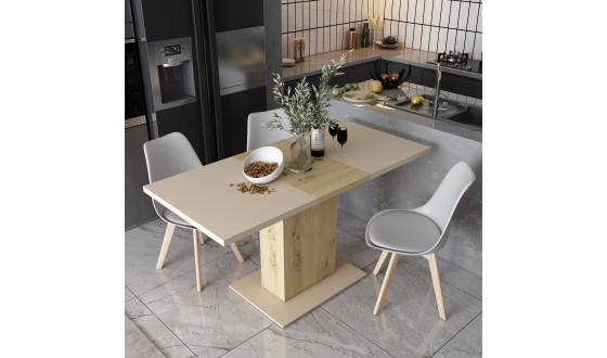Dining table Boston Cashmere / Oak Artizan 150x70x79