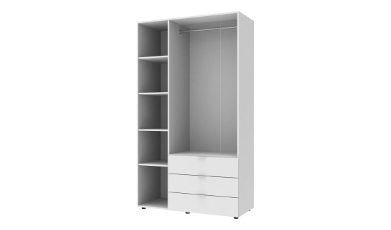 Wardrobe for clothes Gelar Doros White 3 chipboard