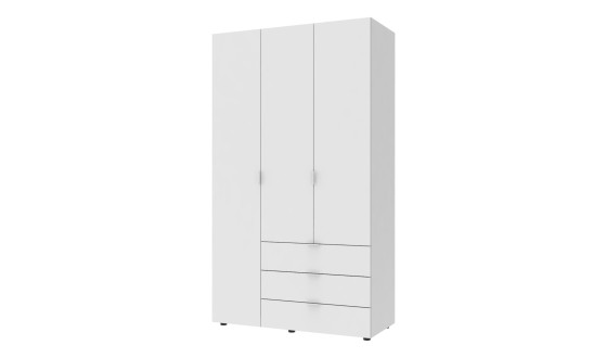 Wardrobe for clothes Gelar Doros White 3 chipboard