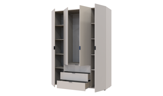 Wardrobe for clothes Gelar Doros Cashmere 4 chipboard