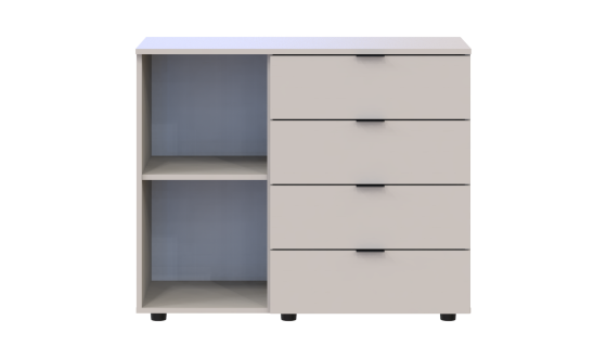 Chest of drawers GS1 100x40x81.2 Cashmere