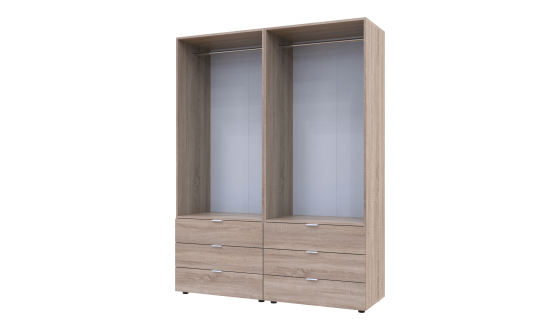Wardrobe for clothes Gelar Doros Oak Sonoma 2+2 chipboard