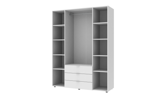 Wardrobe for clothes Gelar Doros White 4 chipboard