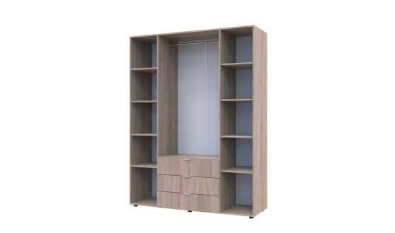 Wardrobe for clothes Gelar Doros Oak Sonoma 4 chipboard