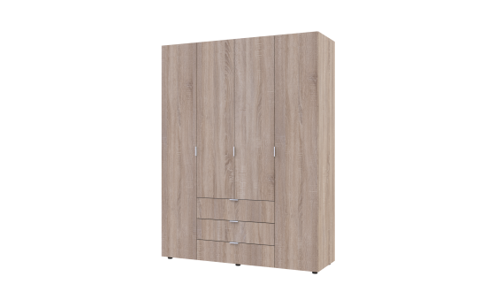 Wardrobe for clothes Gelar Doros Oak Sonoma 4 chipboard