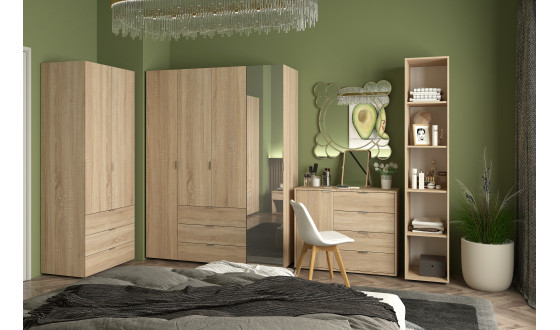 Wardrobe for clothes Gelar Doros Oak Sonoma 4 chipboard