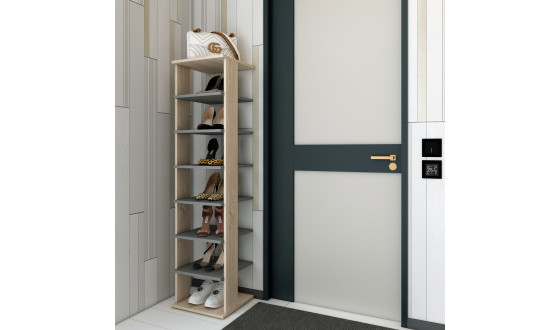 Doros Paolo Oak Sonoma / Graffiti shoe rack