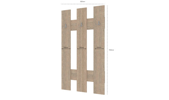 Hanger for clothes H1 65x3,2x115 Sonoma oak