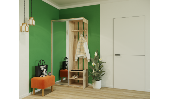 Entrance hall City One Door 110х45х210 Oak Sonoma