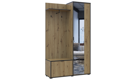 Dora entrance hall 113.5x40x192 Artisan oak