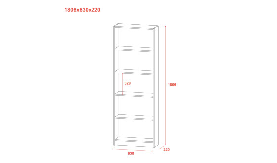 Large shelving unit 61x22x180 Oak Sonoma