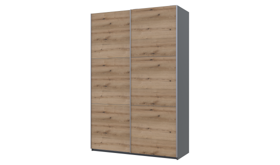 Шафа купе Doros G-Caiser Антрацит/Дуб Евок 2 ДСП / 3 частини 160х60х240 (42005414)