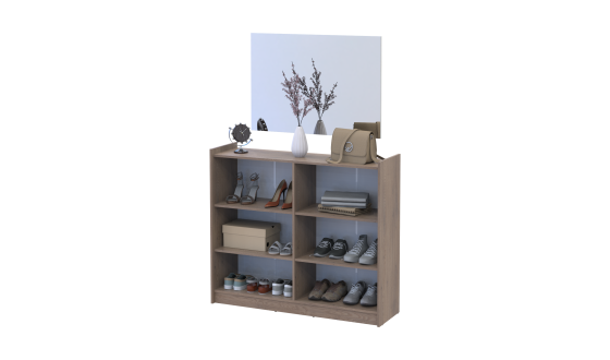 Hallway Doros Kassel with mirror Cremona Cannolo 4 chipboard 128x40x110 (42005504)