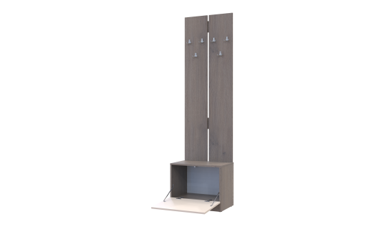 Hanger with cabinet Doros Sola Cannolo/Cashmere chipboard 60x40x215 (44900372)