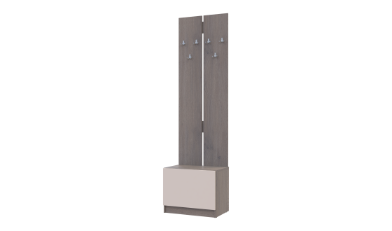 Hanger with cabinet Doros Sola Cannolo/Cashmere chipboard 60x40x215 (44900372)