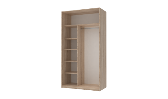 Шафа купе СітіЛайт Дуб Сонома 2 Дзеркала 120х60х225 (42002036)