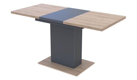 Boston Oak Sonoma / Graphite dining table 150x70x79