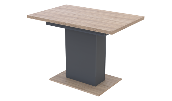 Boston Oak Sonoma / Graphite dining table 150x70x79