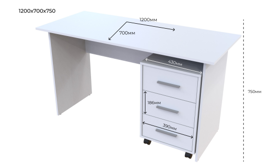 Office desk T3 120x60x78 Sonoma oak