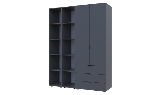 Wardrobe for clothes Gelar Doros Graphite 2 chipboard with 2 shelves