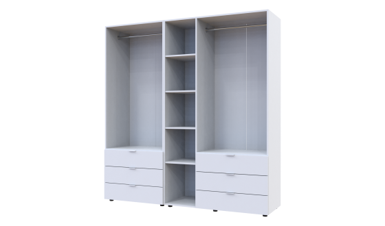 Wardrobe for clothes Gelar Doros White 2+3 chipboard