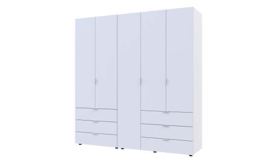 Wardrobe for clothes Gelar Doros White 2+3 chipboard