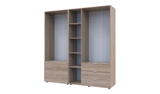 Wardrobe for clothes Gelar Doros Oak Sonoma 2+3 chipboard