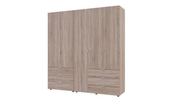 Wardrobe for clothes Gelar Doros Oak Sonoma 2+3 chipboard