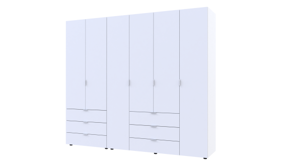 Wardrobe for clothes Gelar Doros White 2+4 chipboard