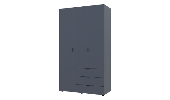 Wardrobe for clothes Gelar Doros Graphite 3 chipboard