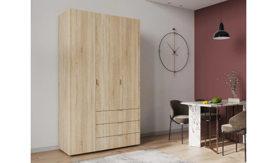 Wardrobe for clothes Gelar Doros Oak Sonoma 3 chipboard